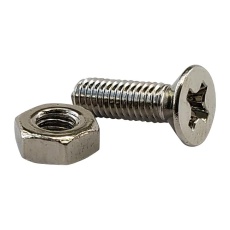 【IO-M3X10/M3HN-100】MACHINE SCREW M3X10MM STEEL FLAT HEAD