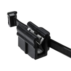 【156-00876】OUTSIDE SERRATED CABLE TIE & EDGE CLIP 8.0 LONG EC22 1 3 MM PANEL 50LB PA66HS BLACK 500/PKG 75Y4294
