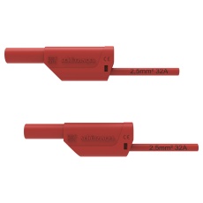 【DI VSFK 8500 / 2.5 / 50 / RT】4MM BANANA PLUG-SQ SHROUDED RED 500MM