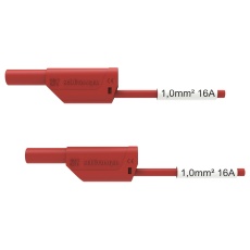 【DI VSFK 8500 / SIL 1 / 200 / RT】4MM BANANA PLUG-SQ SHROUDED RED 2M