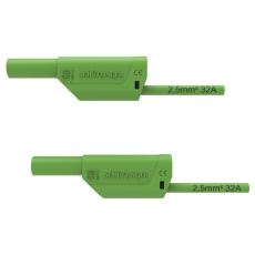 【DI VSFK 8700 / 2.5 / 200 / GN】4MM BANANA PLUG-SQ SHROUDED GREEN 2M