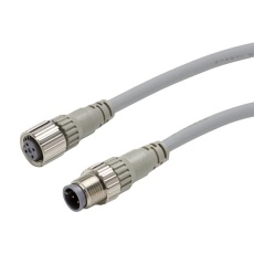 【XS2W-D422-G81-F】XS2 両側コネクタ DC用 4極 L形 2m 4芯 0.5mm2(両側)難燃性 PVCロボットケーブル