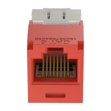 【CJ6X88TGRD】RJ45 CONN JACK 8P8C 1PORT RED