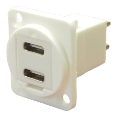 【CP30212W】DUAL USB ADAPTER TYPE C RCPT-PLUG
