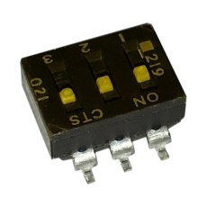 【219-3LPSTR】DIP SWITCH 0.1A 50VDC 3POS SMD