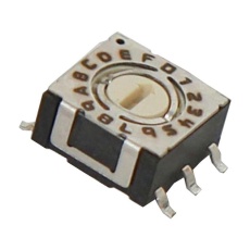 【220AMA16R】ROTARY CODED SW 0.1A 50VDC HEX 16POS