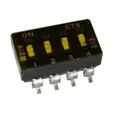 【219-4LPSTR】DIP SWITCH 0.1A 50VDC 4POS SMD