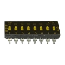 【219-8LPSTRF】DIP SWITCH 0.1A 50VDC 8POS SMD