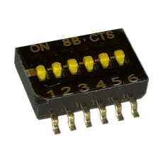 【218-6LPST】DIP SWITCH 0.1A 50VDC 6POS SMD