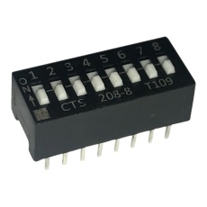 【208-8】DIP SWITCH 0.1A 50VDC 8POS THT