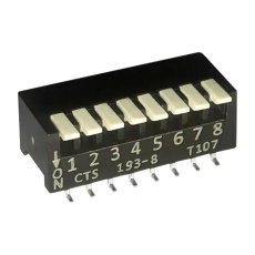 【193-8MSR】DIP SWITCH 0.1A 50VDC 8POS SMD