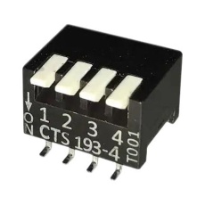 【193-4MSR】DIP SWITCH 0.1A 50VDC 4POS SMD