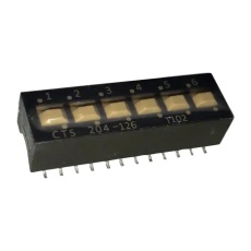 【204-126ST】DIP SWITCH 0.1A 50VDC 6POS SMD
