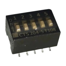【204-5ST】DIP SWITCH 0.1A 50VDC 5POS SMD