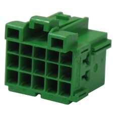 【1-967623-2】AUTOMOTIVE HOUSING RCPT 15POS GREEN