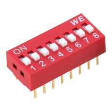 【418117270908】DIP SWITCH 0.025A 24VDC 8 POS THT