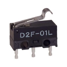 【D2F-01FL3】MICROSWITCH SPDT 0.1A 30VDC 75GF/THT