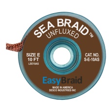 【S-E-10AS】DESOLDERING BRAID SEA BRAID .125 X 10 ANTISTATIC 25/PACK 51AC9515