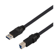 【CAU3HFAB-BLK-1M】USB CABLE 3.0 TYPE A PLUG-B PLUG 1M