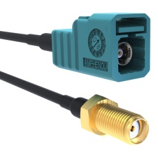 【095Z820-159-012】CABLE ASSY FAKRA JACK-SMA JACK 12inch