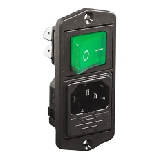 【BVA15/Z0000/77】CONN IEC C14 INLET 15A/250VAC PANEL