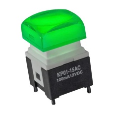 【KP02-15ACBKG03RGBP-2TJB】照光式押ボタンスイッチ 単極 0.1A/12VDC/THT RED/GRN/BLU