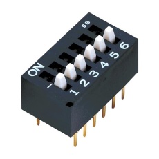 【CES-0602MC】DIP SWITCH 6PST-NO 0.1A 6VDC THT