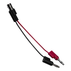 【BU-5220-A-4-0】BNC JACK-4MM BANANA PLUG X2 BLK/RED 4inch