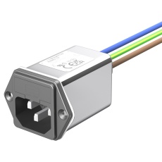 【FN9260S-10-07-10】FILTERED IEC MOD W/ FUSE C14 10A WIRE