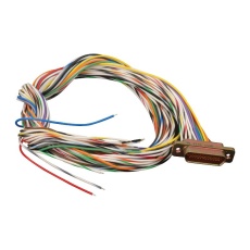 【MDLM-25S6PS18B-F222】CABLE ASSY MICRO-D RCPT-FREE END 18inch