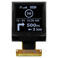 【MDOG128128FV-WM】DISPLAY 128 X 128 COG WHT ON BLK SPI