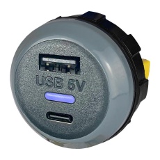 【PVPWP-AC】USB CHARGER RCPT 2PORT GREY