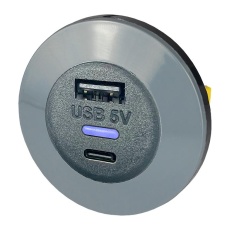 【PVPWP-ACFF】USB CHARGER RCPT 2PORT GREY