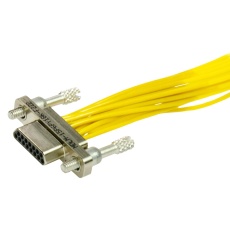【MDLM-15S6PS18B-F222】CABLE ASSY MICRO-D RCPT-FREE END 18inch