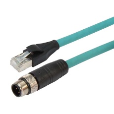 【TRG504-T4T-1M】SENSOR CORD M12 PLUG-RJ45 PLUG 16.4FT