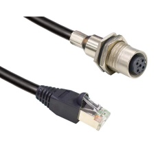 【MSAS-05PFFJ-SF8CA5】CABLE ASSY 5P M12 RCPT-RJ45 PLUG 500MM