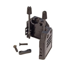 【SD121-09】D SUB BACKSHELL 180 DEG DE PP