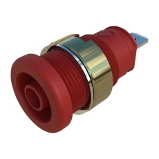 【972355201】CONNECTOR 4MM SOCKET RED 25A QC