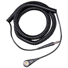 【19864】COILED GROUND CORD 7MM SNAP 12FT
