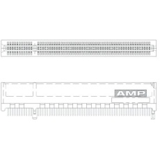 【1-5145154-2】PCIカードエッジコネクタ(メス、120極、ピッチ：1.27mm、2列)