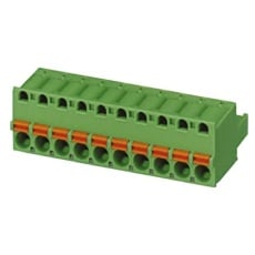 【1873061】Phoenix Contact 基板用端子台、FKC 2.5/3-ST-5.08シリーズ、5.08mmピッチ 、1列、3極、緑