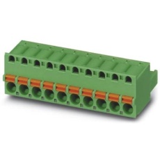 【1873139】基板用端子台、FKC 2.5/10-ST-5.08シリーズ、5.08mmピッチ 、1列、10極、緑