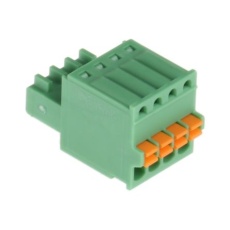 【1881341】クランプ金具 FC-MC 0.5/4-ST-2.5シリーズ 2.5mmピッチ 1列 4極 緑