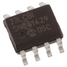 【23LC1024-I/SN】マイクロチップ、SRAM 1Mbit、128 Kワード x 8ビット、8-Pin 23LC1024-I/SN