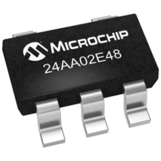 【24AA02E48T-I/OT】マイクロチップ、シリアルEEPROM 2kbit シリアル-I2C