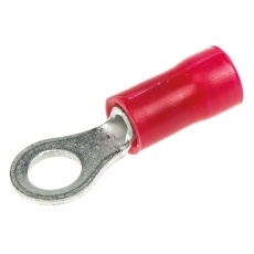【34145】TE Connectivity リングターミナル 内径：4.34mm スタッド径：4mm 赤 34145