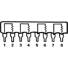 【4608X-102-332LF】Bourns 抵抗アレイ、3.3kΩ、1W、±2%、素子数:4