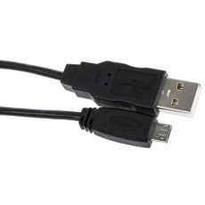 【68784-0002】USBケーブル 1.5m ブラック Type-A(オス)→Micro-B(オス)