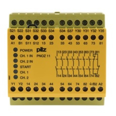 【774080】Pilz セーフティリレー、24 V ac/dc、チャンネル数2、安全接点7NO、774080