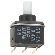 【GB-15AH】NKK Switches 押しボタンスイッチ、モーメンタリ、PCB、単極双投(SPDT)、GB-15AH
